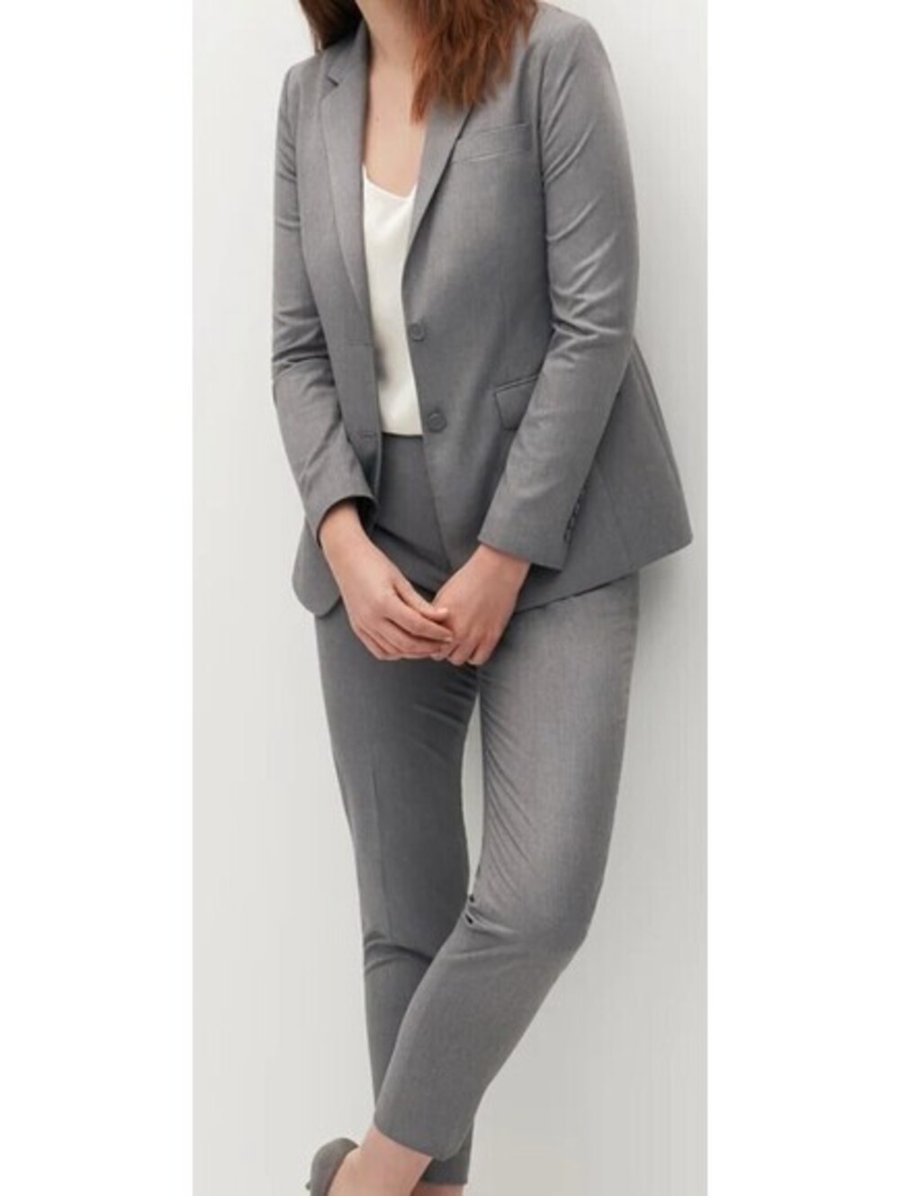 The Groomsman Suit Women's Textured Gray Suit Pants & Jacket Sz. 14 Regular NEW